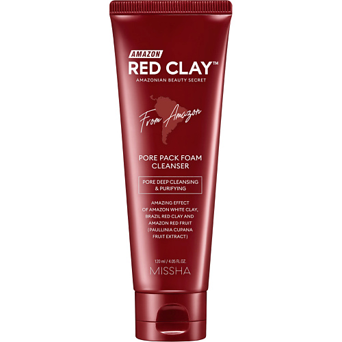 Мусс для умывания MISSHA Пенка для умывания и очищения пор Amazon Red Clay с амазонской глиной мусс для умывания missha пенка для умывания super aqua cell renew с секрецией улитки