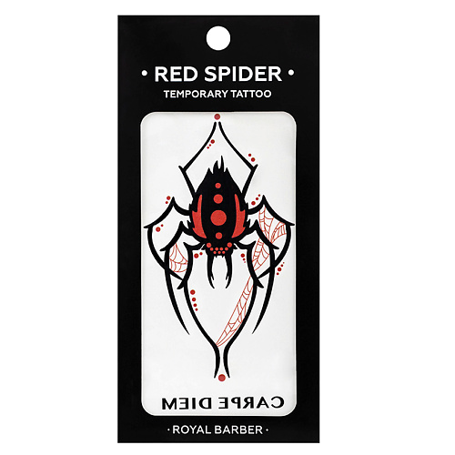 ROYAL BARBER Переводная татуировка Tattoo RED SPIDER