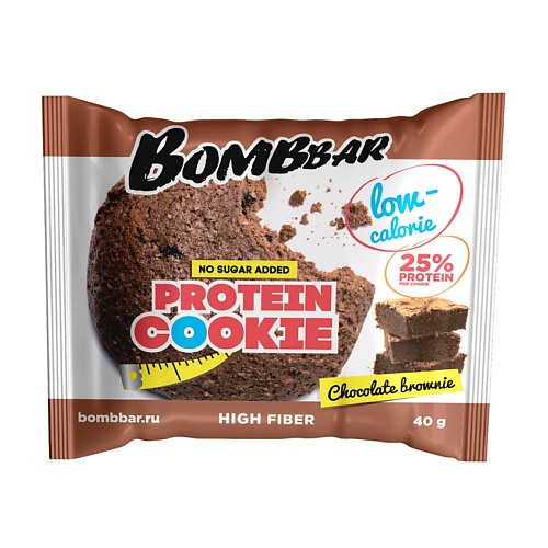 Здоровое питание BOMBBAR Печенье неглазированное Шоколадный брауни
