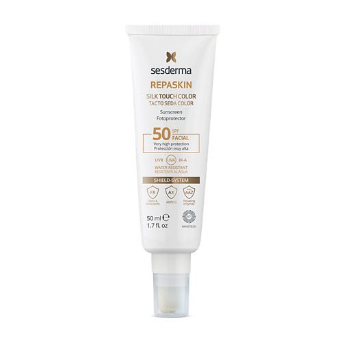 цена Солнцезащитный крем для лица SESDERMA Средство солнцезащитное SPF 50 REPASKIN SILK TOUCH COLOUR