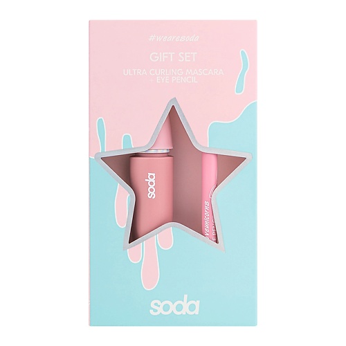 SODA Набор GIFT SET 101 ULTRA CURLING MASCARA + EYE PENCIL #wearesoda подарочный пакет gift for you а5