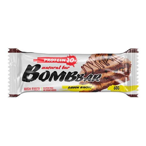 BOMBBAR Батончик Датский бисквит bombbar батончик глазированный со вкусом кранч ваниль чизкейк