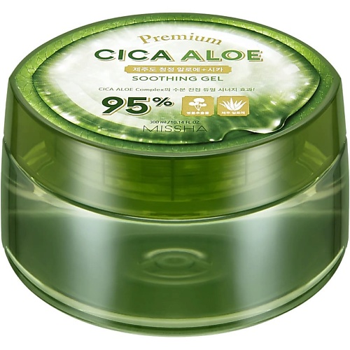 успокаивающий гель с алоэ missha premium cica aloe soothing gel 300 мл Гель для тела MISSHA Успокаивающий гель Premium Cica Aloe с алоэ