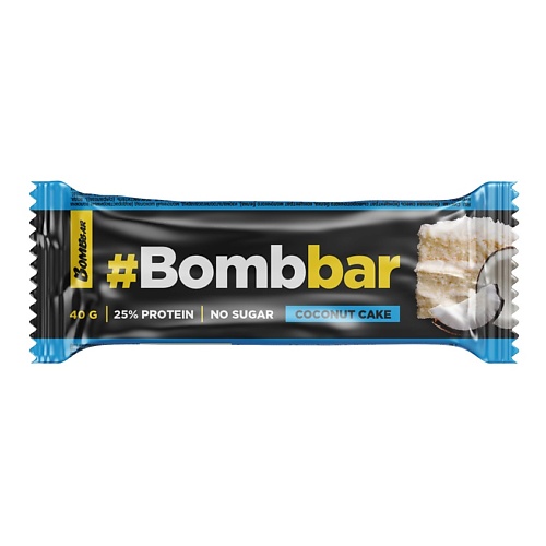 BOMBBAR Батончик глазированный Кокосовый торт bombbar батончик малиновый чизкейк