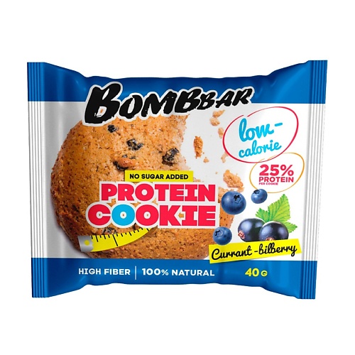 Здоровое питание BOMBBAR Печенье неглазированное Смородина-черника