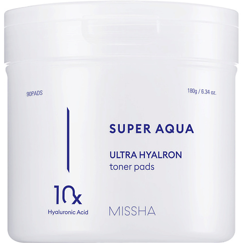 Уход за лицом MISSHA Тонер-пэды для лица Super Aqua Ultra Hyalron увлажняющие