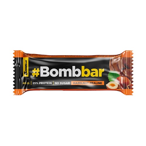 BOMBBAR Батончик глазированный Фундучное пралине bombbar батончик глазированный со вкусом кранч ваниль чизкейк