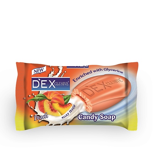 Мыло твердое DEXCLUSIVE Мыло туалетное твёрдое Персик Peach Candy Soap туалетное твёрдое мыло глицериновое 180 г