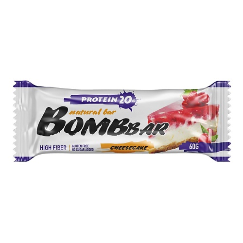 Здоровое питание BOMBBAR Батончик Малиновый чизкейк