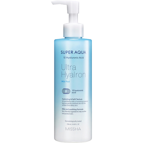 цена Пилинг для лица MISSHA Мягкий гель-скатка Super Aqua Ultra Hyalron пилинг с кислотами