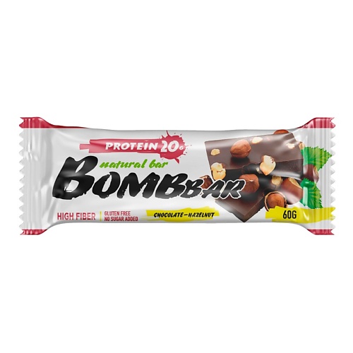 Здоровое питание BOMBBAR Батончик Шоколад-фундук