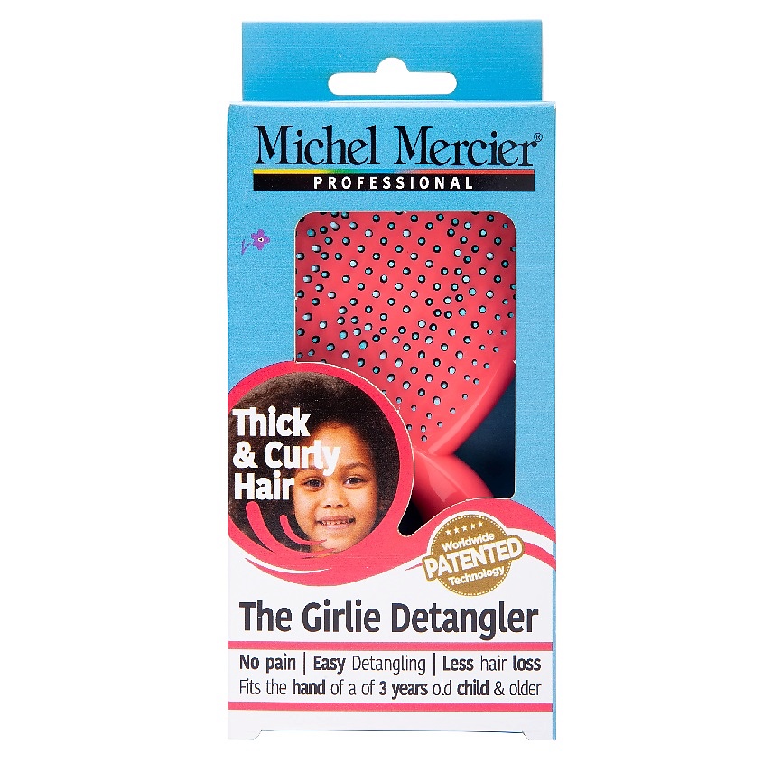 MICHEL MERCIER Расческа для густых и кудрявых волос детская Girlie Detangler Thick & Curly Hair, фото 3