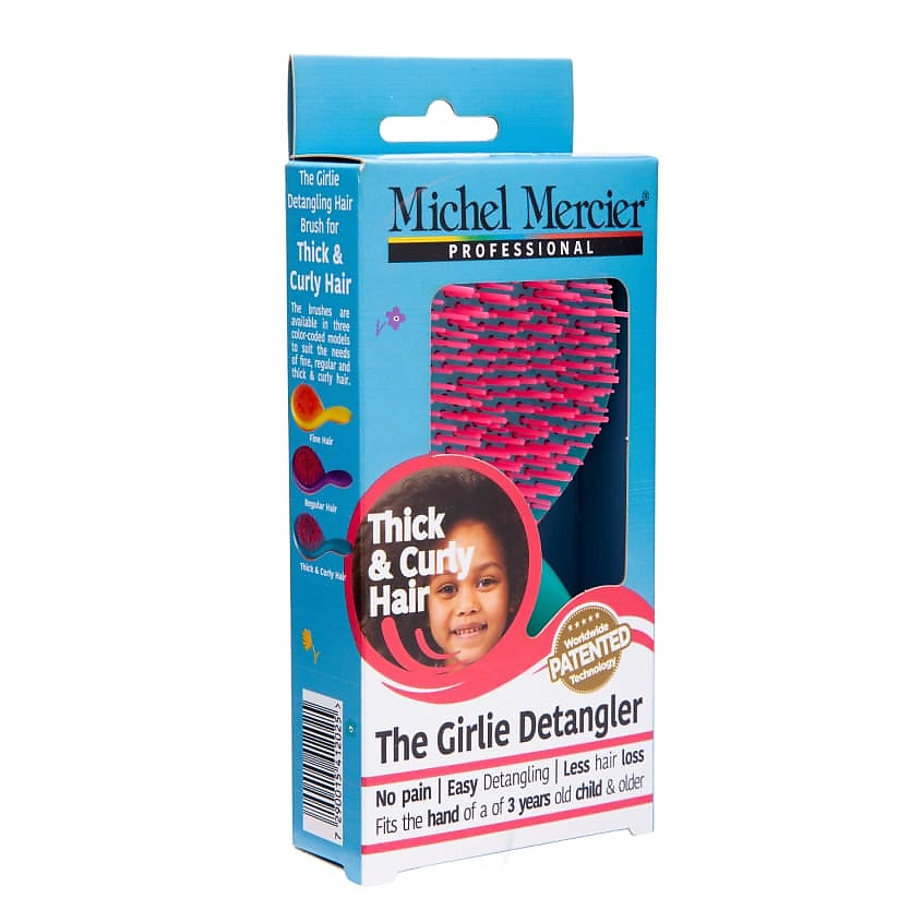 MICHEL MERCIER Расческа для густых и кудрявых волос детская Girlie Detangler Thick & Curly Hair, фото 5