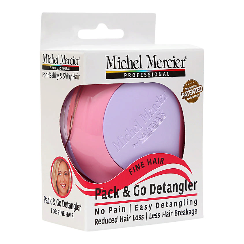 MICHEL MERCIER Расческа для тонких волос компактная Travel Pastel Detangler Fine Hair, фото 3