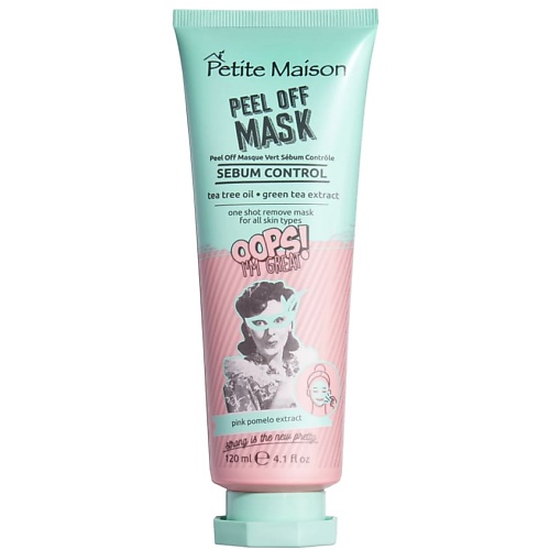 PETITE MAISON Зеленая «контроль себума» маска-пленка SEBUM CONTROL PEEL OFF MASK petite maison черная очищающая маска пленка shimmer peel off mask purifying