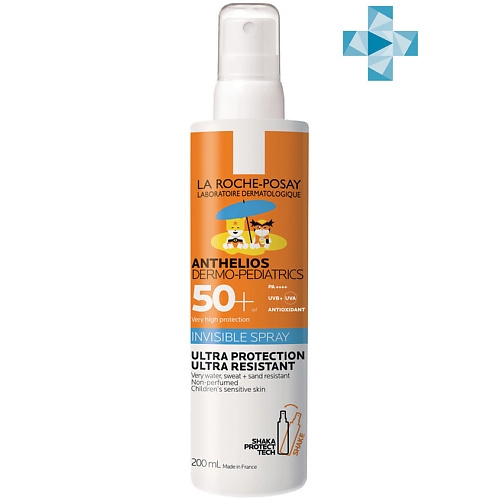 LA ROCHE-POSAY Anthelios Детский солнцезащитный невидимый спрей для лица и тела SPF 50+/PPD 36