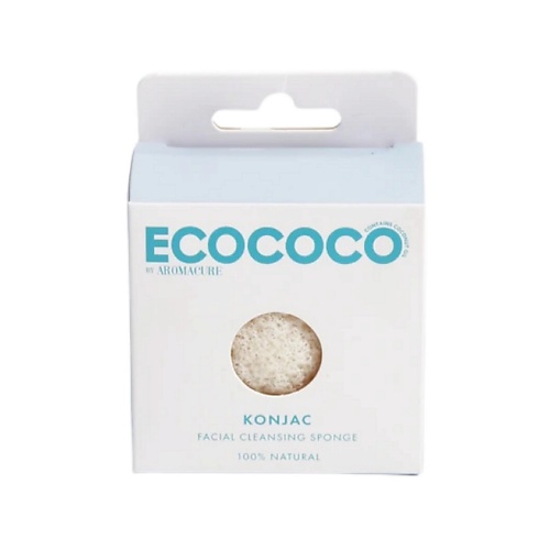 цена Спонж для лица ECOCOCO Спонж для лица очищающий Konjac Facial Cleansing Sponge