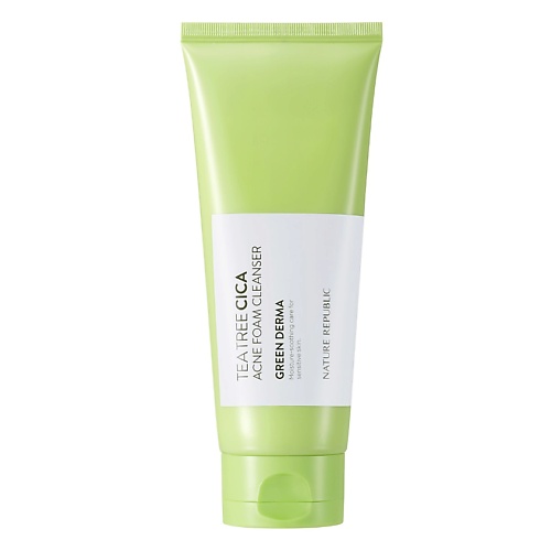 

NATURE REPUBLIC Пенка для умывания с чайным деревом и центеллой азиатской Green Derma Tea Tree Cica Foam Cleanser, Пенка для умывания с чайным деревом и центеллой азиатской Green Derma Tea Tree Cica Foam Cleanser