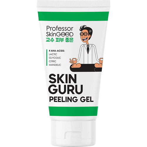 Пилинг для лица PROFESSOR SKINGOOD Пилинг скатка SKIN GURU PEELING GEL для лица с AHA-кислотами professor skingood skin oxygen hydrating gel