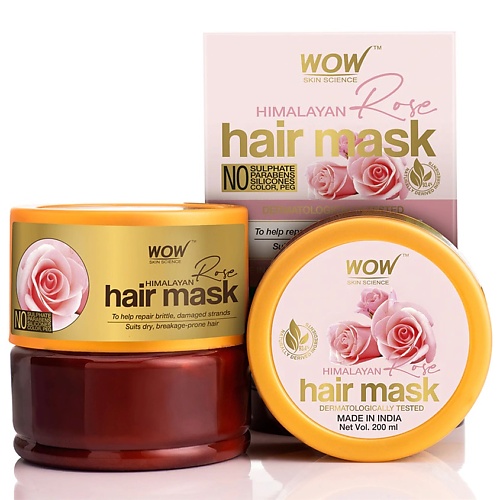 

WOW SKIN SCIENCE Маска для волос восстанавливающая, для придания объема Himalayan Rose, Маска для волос восстанавливающая, для придания объема Himalayan Rose