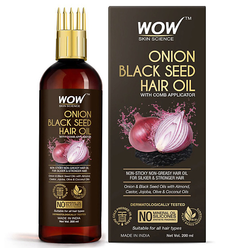 

WOW SKIN SCIENCE Масло против выпадения волос Red Onion Black Seed Oil, Масло против выпадения волос Red Onion Black Seed Oil