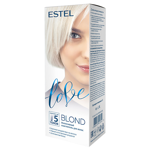 Осветлитель для волос ESTEL PROFESSIONAL Осветлитель для волос интенсивный Love интенсивный осветлитель для волос only blond estel