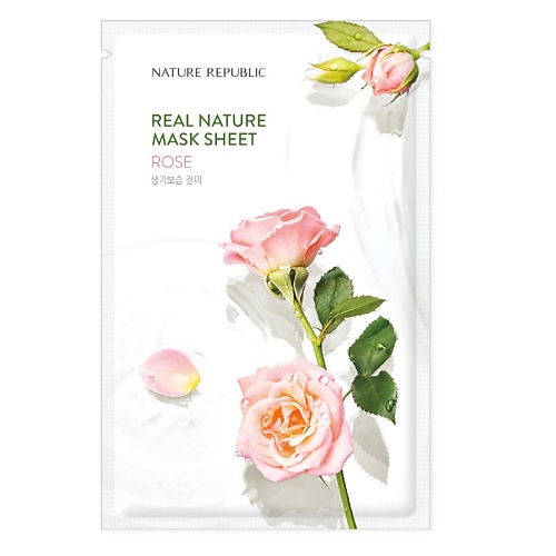 NATURE REPUBLIC Маска для лица тканевая с экстрактом розы Mask Sheet Rose