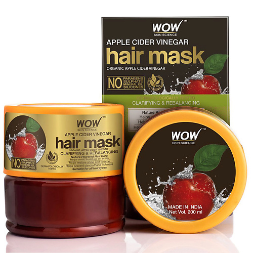 

WOW SKIN SCIENCE Маска против перхоти, против выпадения, для роста волос Apple Cider Vinegar, Маска против перхоти, против выпадения, для роста волос Apple Cider Vinegar