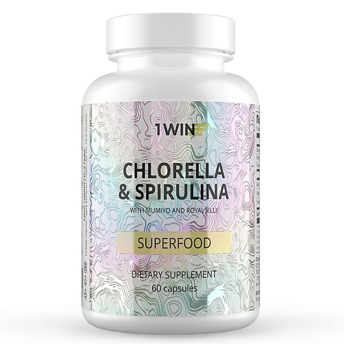 

1WIN Суперфуд, Спирулина + Хлорелла Dietary Supplement Superfood Chlorella, spirulina & royal jelly, Суперфуд, Спирулина + Хлорелла Dietary Supplement Superfood Chlorella, spirulina & royal jelly