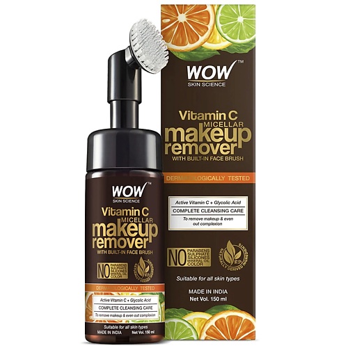 

WOW SKIN SCIENCE Мицеллярная вода для снятия макияжа «Энергия и Сияние» с Витамином С, Мицеллярная вода для снятия макияжа «Энергия и Сияние» с Витамином С