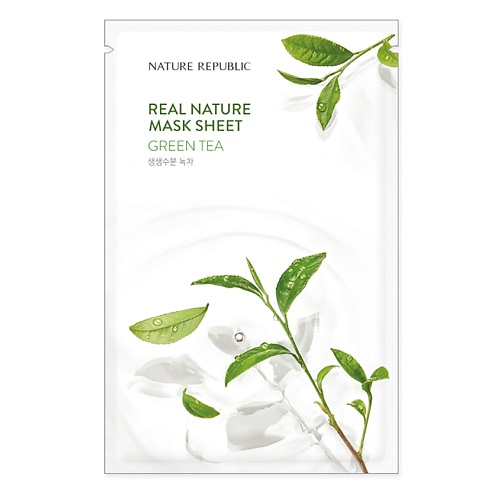 цена Маска для лица NATURE REPUBLIC Маска для лица тканевая с экстрактом зеленого чая Mask Sheet Green Tea