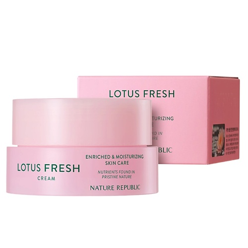 Крем для лица NATURE REPUBLIC Крем для лица с экстрактом лотоса Lotus Renew Cream антивозрастной крем для лица с экстрактом женьшеня nature republic ginseng royal silk watery cream 60 гр