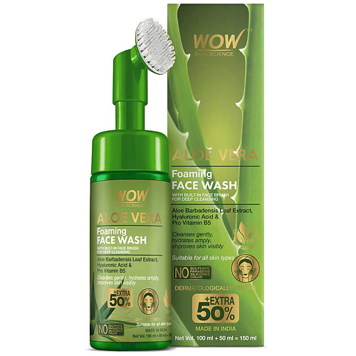 

WOW SKIN SCIENCE Пенка для умывания нежное очищение Aloe Vera, Пенка для умывания нежное очищение Aloe Vera