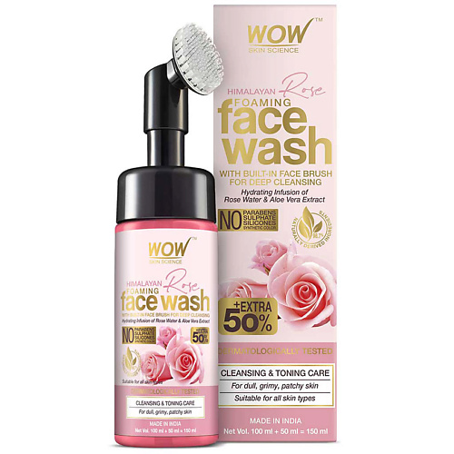 

WOW SKIN SCIENCE Пенка для умывания увлажняющая Himalayan Rose, Пенка для умывания увлажняющая Himalayan Rose