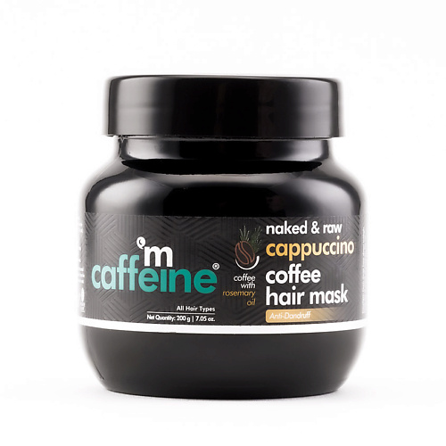 mCAFFEINE Маска для волос Кофе Капучино с маслом розмарина для защиты от перхоти 200 шампунь mcaffeine кофе капучино от перхоти с натуральными aha кислотами 250 мл