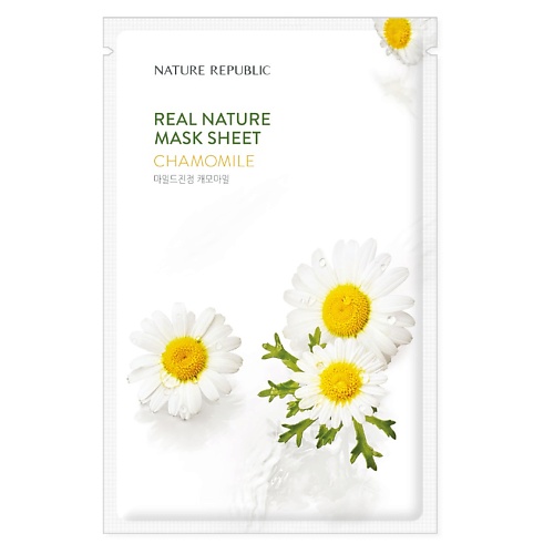 Маска для лица NATURE REPUBLIC Маска для лица тканевая с экстрактом ромашки Mask Sheet Chamomile