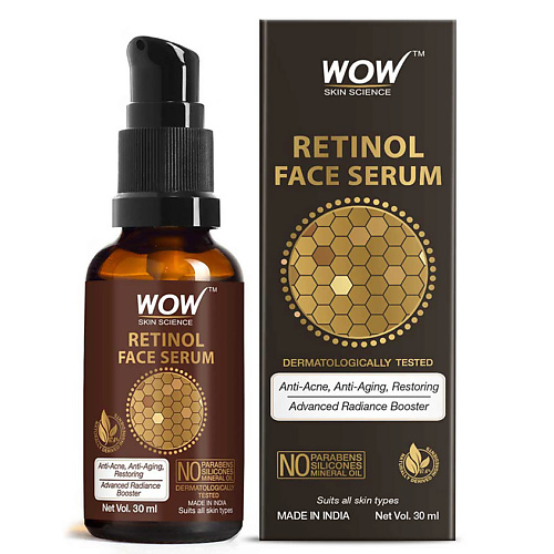 

WOW SKIN SCIENCE Сыворотка для лица восстанавливающая, против возрастных изменений Retinol, Сыворотка для лица восстанавливающая, против возрастных изменений Retinol