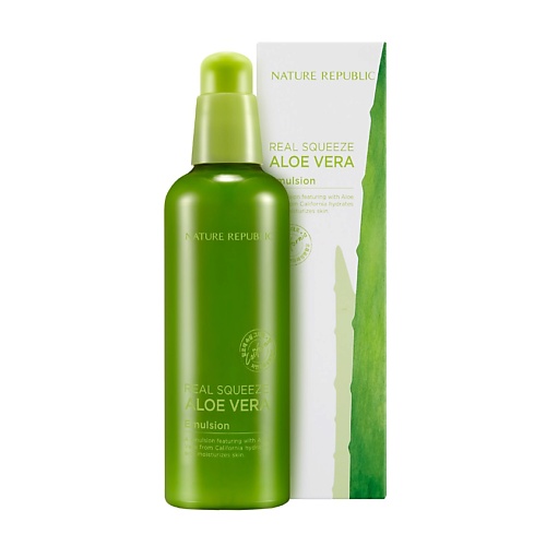 

NATURE REPUBLIC Эмульсия для лица с алоэ вера Real Squeeze Aloe Vera Emulsion