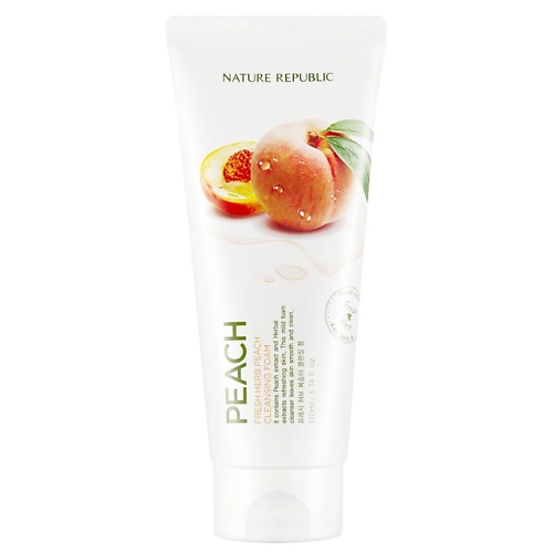 

NATURE REPUBLIC Пенка для умывания с экстрактом персика Fresh Herb Peach Cleansing Foam, Пенка для умывания с экстрактом персика Fresh Herb Peach Cleansing Foam