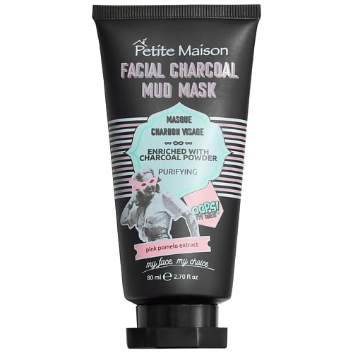 Маска для лица PETITE MAISON Грязевая маска для лица с древесным углем FACIAL CHARCOAL MUD MASK грязевая детокс маска для лица dr irena eris face zone black mud mask 50 мл