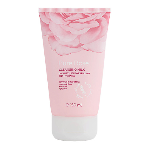 Молочко для снятия макияжа WILD NATURE Очищающее молочко PURE ROSE Cleansing milk