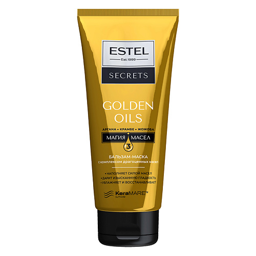 ESTEL PROFESSIONAL Бальзам-маска c комплексом драгоценных масел для волос Golden Oils бальзам маска для волос estel secrets golden oils магия 3 масел восстанавливающая 200 мл