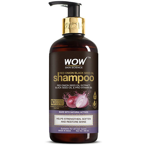 Шампунь для волос WOW SKIN SCIENCE Шампунь для укрепления и роста волос Red Onion Black Seed Oil