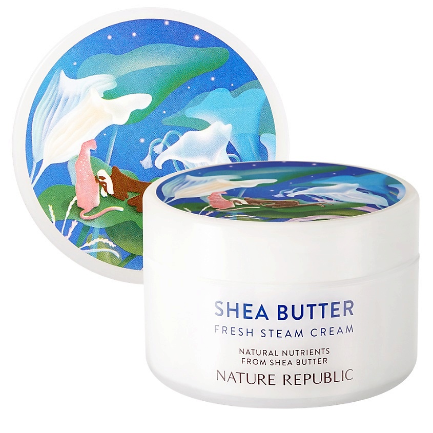 NATURE REPUBLIC Крем для лица освежающий на основе масла ши Shea Butter ...