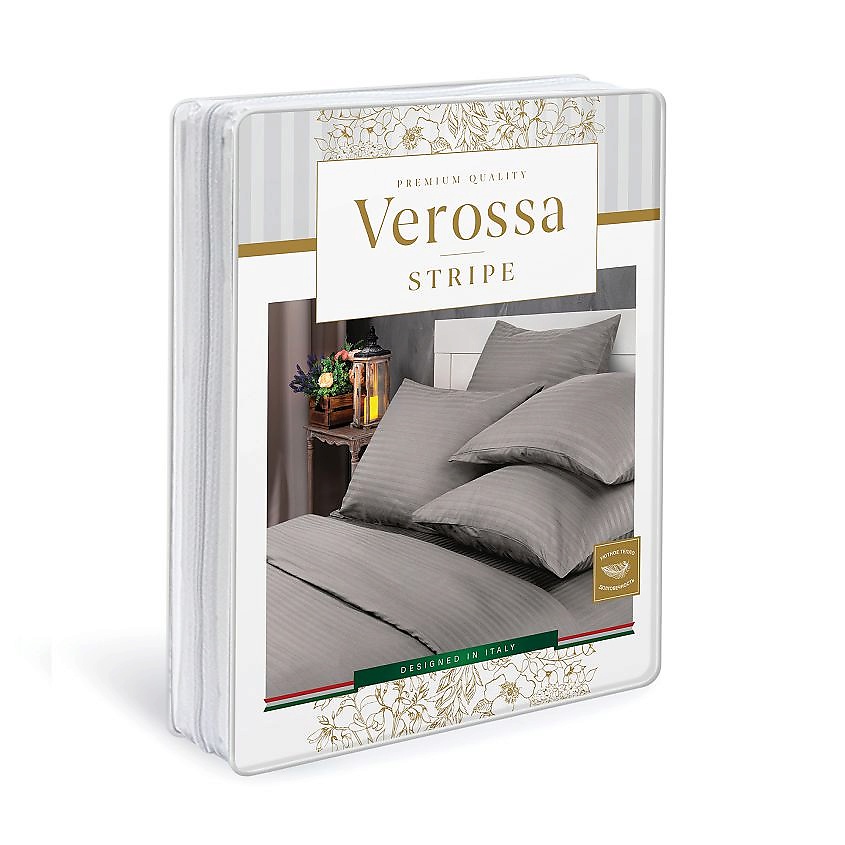 VEROSSA Комплект постельного белья Stripe Евро Gray