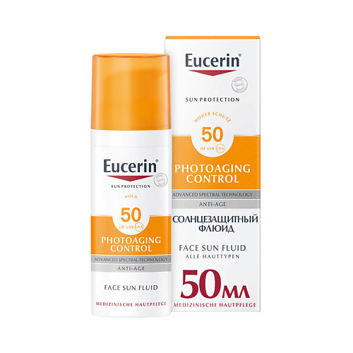 EUCERIN Солнцезащитный флюид для лица Photoaging Control SPF 50