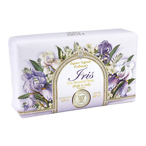 Мыло твердое FIORI DEA Мыло кусковое Ирис Fiori Dea Iris Scented Soap мыло fiori dea фьери дея ирис и глициния кусковое 125 г 3 шт