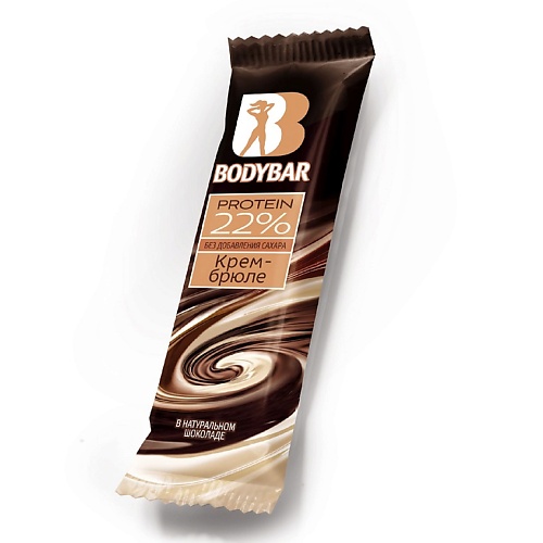 BODYBAR Батончик протеиновый 22% Крем-брюле в горьком шоколаде крем суп bionova протеиновый сырный 20 г