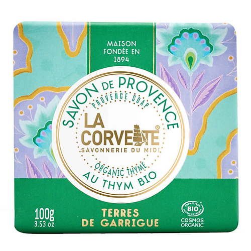 Мыло твердое LA CORVETTE Мыло органическое Гарригские земли Organic Thyme Provence Soap