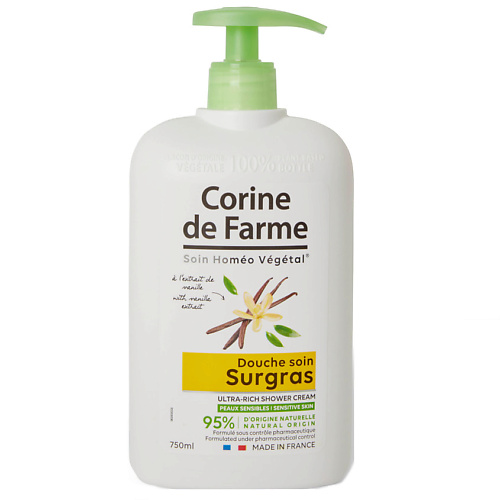 CORINE DE FARME Гель для душа Ультра-Питание Ваниль Ultra-Rich Shower Cream With Vanilla Extract